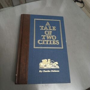 Classic Blue and Brown Hardcover Book